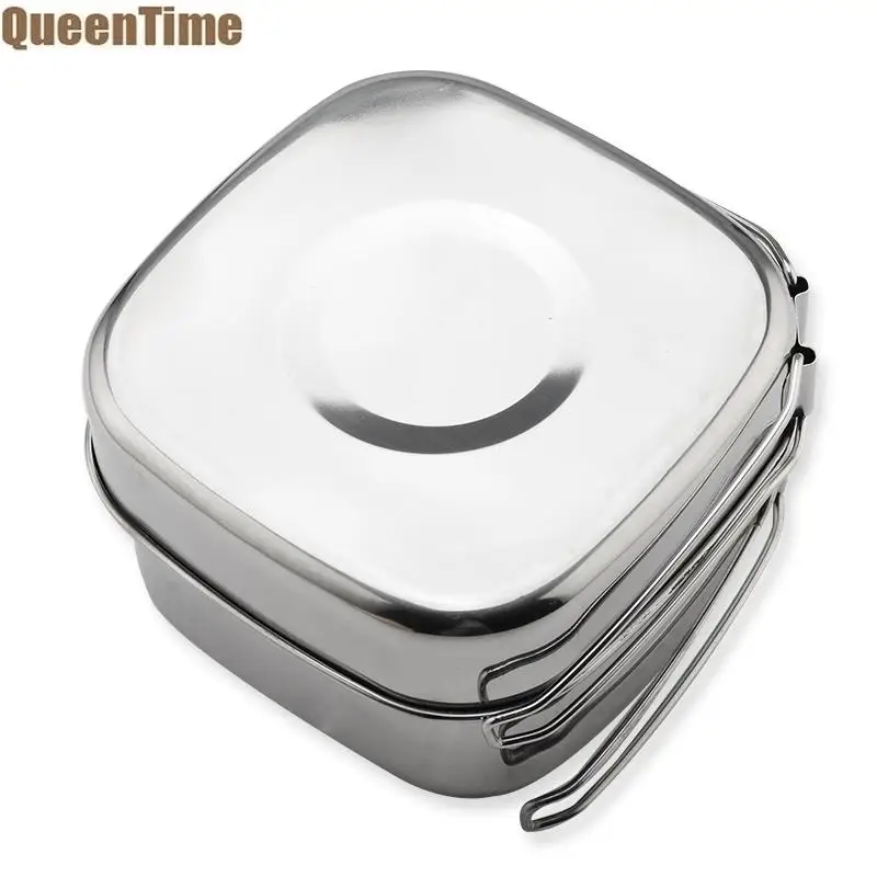 QueenTime 6Pcs/Set Outdoor Cookware Set Stainless Steel Pots Cups Plates Camping Bowls With Cover Portable Hiking Cooking Tools
QueenTime 6Pcs/Set Outdoor Cookware Set Stainless Steel Pots Cups Plates Camping Bowls With Cover Portable Hiking Cooking Tools