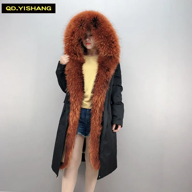 Fur coat parkas winter jacket coat women parka big real raccoon fur collar natural rabbit hair liner long outerwear QD.YISHANG
Fur coat parkas winter jacket coat women parka big real raccoon fur collar natural rabbit hair liner long outerwear QD.YISHANG