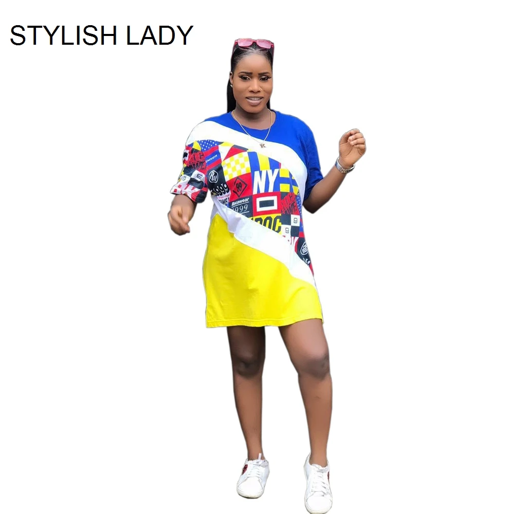STYLISH LADY Cartoon Printed T Shirt Dress 2019 Summer Women Short Sleeve O Neck Casual Loose Club Streetwear Mini Tshirt Dress
STYLISH LADY Cartoon Printed T Shirt Dress 2019 Summer Women Short Sleeve O Neck Casual Loose Club Streetwear Mini Tshirt Dress