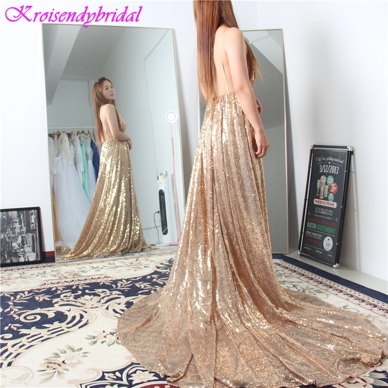 HSQ013 New Arrival Open Back Evening Dresses Spaghetti Straps Beautiful A Lince Gold Sequins Lace Evening Gowns Prom 2019 Long
HSQ013 New Arrival Open Back Evening Dresses Spaghetti Straps Beautiful A Lince Gold Sequins Lace Evening Gowns Prom 2019 Long