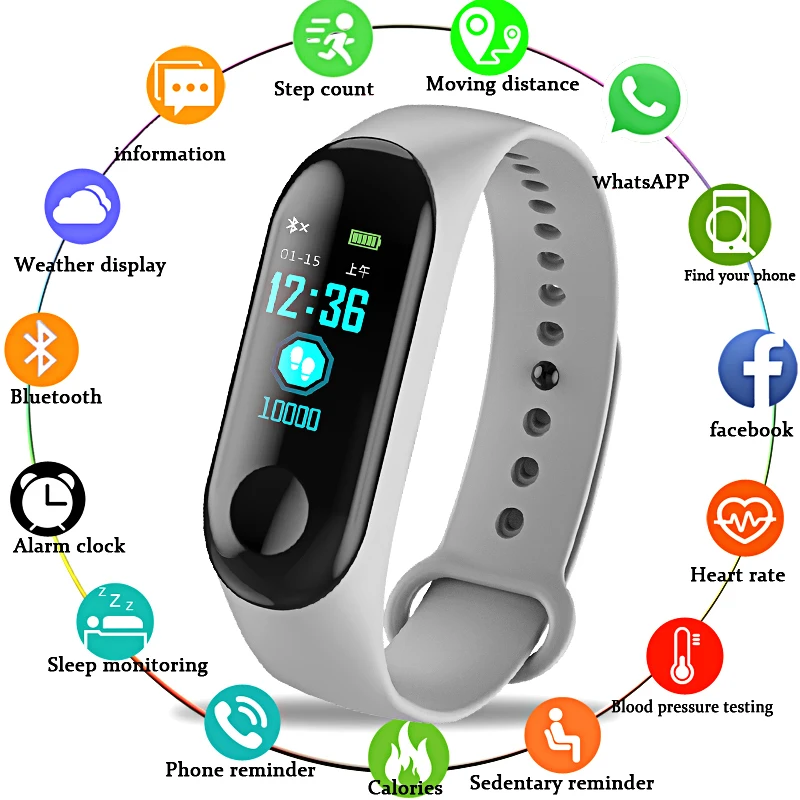Men Women Sport Watch Smart Bracelet Bluetooth Waterproof Heart Rate Monitor Blood Pressure Oxygen Sleep Monitor PK Mi Band 3
Men Women Sport Watch Smart Bracelet Bluetooth Waterproof Heart Rate Monitor Blood Pressure Oxygen Sleep Monitor PK Mi Band 3