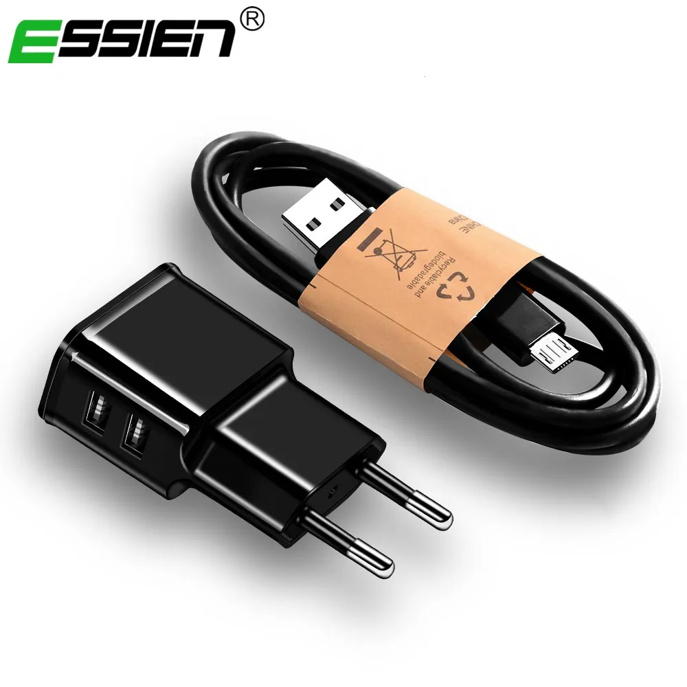 ESSIEN 5V 2A EU Dual Port Fast Charging Charger Travel Adapter With 1pcs Micro USB Cable Charging for Samsung Xiaomi Huawei HTC
ESSIEN 5V 2A EU Dual Port Fast Charging Charger Travel Adapter With 1pcs Micro USB Cable Charging for Samsung Xiaomi Huawei HTC