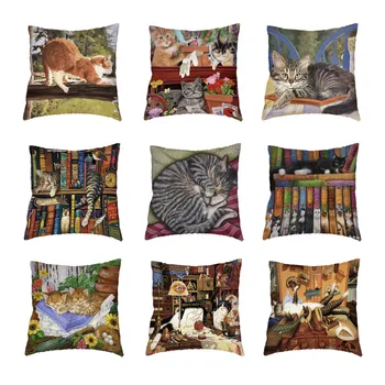 Creative Lazy Cat White Cushion Cover Cats Rule Dogs Drool Car Trip Decor Peach Skin Gift Pillow Case Waist Support Almofada
Creative Lazy Cat White Cushion Cover Cats Rule Dogs Drool Car Trip Decor Peach Skin Gift Pillow Case Waist Support Almofada