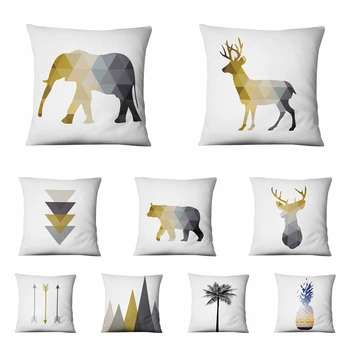 Simple Geometry Animal Printed Pillowcase Deer Bear Home Pillow Decoration Almofadas Decorativas Para Sofa Throw Pillows 45*45
Simple Geometry Animal Printed Pillowcase Deer Bear Home Pillow Decoration Almofadas Decorativas Para Sofa Throw Pillows 45*45