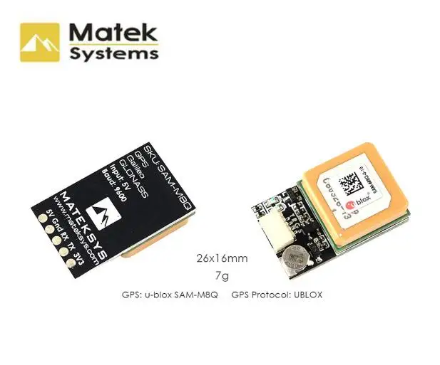 Matek Systems GPS Module Support GLONASS Galileo QZSS SBAS for RC Multirotor FPV Racing Drone
Matek Systems GPS Module Support GLONASS Galileo QZSS SBAS for RC Multirotor FPV Racing Drone