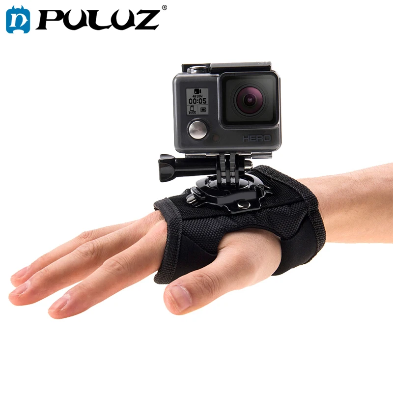 

PULUZ 360 Degree Rotation Glove Style For Palm Strap Mount Band For GoPro NEW HERO