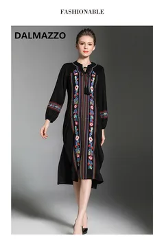 DALMAZZO 2017 Newest Ethnic Style Embroidery High Quality Runway Long Sleeve Bohemia Dress Women Long Dresses
DALMAZZO 2017 Newest Ethnic Style Embroidery High Quality Runway Long Sleeve Bohemia Dress Women Long Dresses