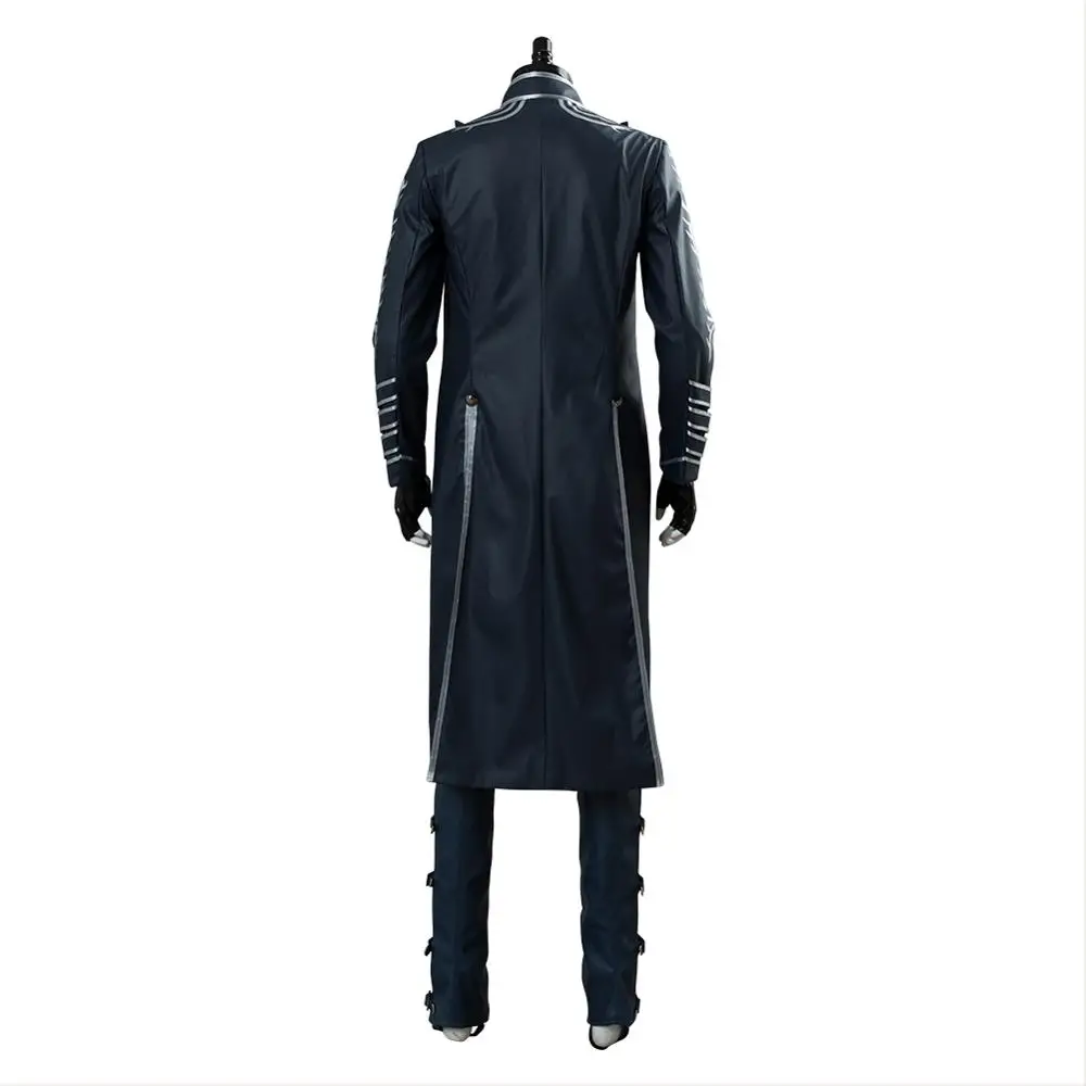 DMC 5 V вергил костюм для косплея Состаренный наряд кожаное пальто полный комплект