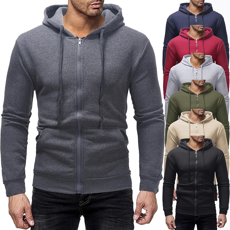 Men Long Sleeve Hoodies Sweatshirt Warm Fleece Zipper Hoodie Casual Pocket Slim Fit Sweatshirt Male Solid Color Streetwear
Men Long Sleeve Hoodies Sweatshirt Warm Fleece Zipper Hoodie Casual Pocket Slim Fit Sweatshirt Male Solid Color Streetwear