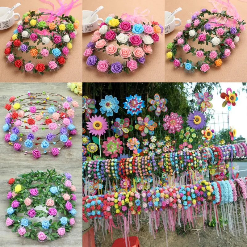 Female headband Sen female wreath Crown bride headdress children seaside tourist attractions photography stall decoration
Female headband Sen female wreath Crown bride headdress children seaside tourist attractions photography stall decoration