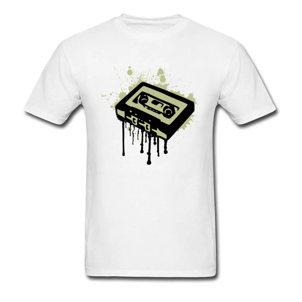 2018 Newest Men Tshirt Cassette Splatter Printed Clothes Short Sleeve T-shirt Mother Day Crewneck Cotton Tops Vintage Tee Shirts | Мужская