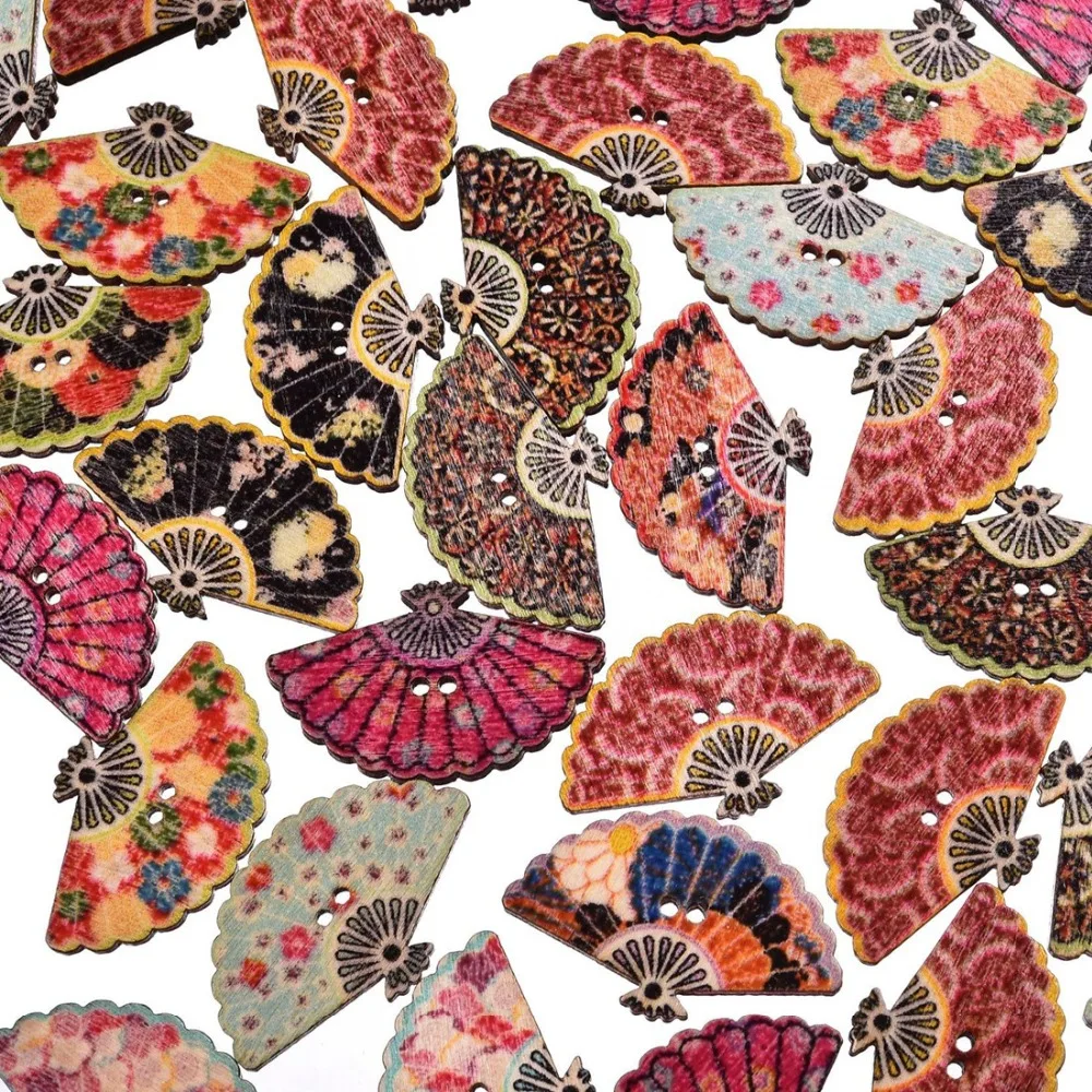 Flatback Scrapbooking Craft Sewing Accessories 50Pcs Wood Mixed Fan 2 Holes Wooden Button Clothing 26*17 mm 
Flatback Scrapbooking Craft Sewing Accessories 50Pcs Wood Mixed Fan 2 Holes Wooden Button Clothing 26*17 mm