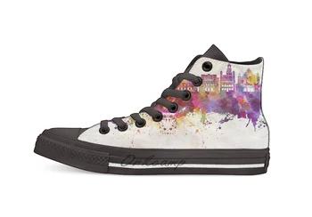 Poznan skyline in watercolor background Casual High Top Canvas shoes sneakers Light Walking Shoes
Poznan skyline in watercolor background Casual High Top Canvas shoes sneakers Light Walking Shoes