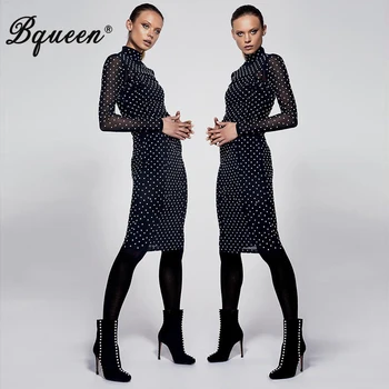 Bqueen 2019 Women Bandage Dress Long Sleeve Mid Calf Length Sexy Club Dot Bodycon Party Dresses Wholesale New Fashion
Bqueen 2019 Women Bandage Dress Long Sleeve Mid Calf Length Sexy Club Dot Bodycon Party Dresses Wholesale New Fashion