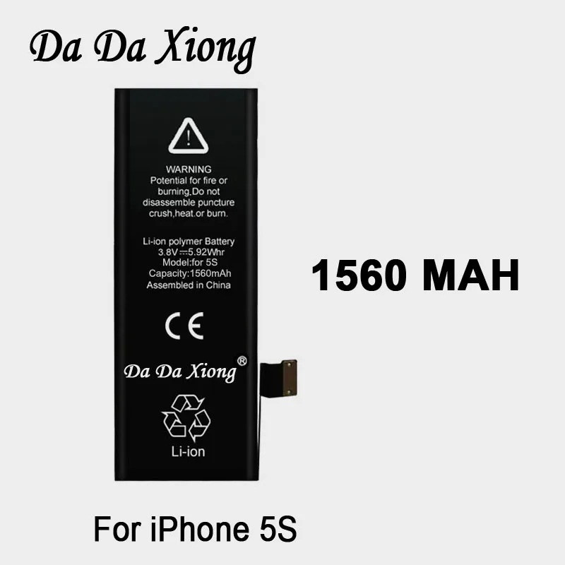 10pcs Original Da Da Xiong Battery For Apple iPhone 5C 5S 5GS 1560mAh Real Capacity Replacement Batteries
10pcs Original Da Da Xiong Battery For Apple iPhone 5C 5S 5GS 1560mAh Real Capacity Replacement Batteries