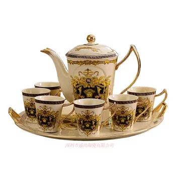 Gilded Coffee Cups Sets Bone china / 8pcs Tea Cups Ceramic . 1pc Teapot and 6pcs Cups
Gilded Coffee Cups Sets Bone china / 8pcs Tea Cups Ceramic . 1pc Teapot and 6pcs Cups