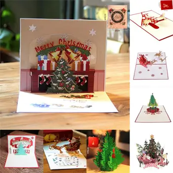 Merry Christmas Cards Christmas Tree Winter Gift Pop UP Cards Christmas Decoration Stickers Laser Cut New Year Greeting Cards
Merry Christmas Cards Christmas Tree Winter Gift Pop UP Cards Christmas Decoration Stickers Laser Cut New Year Greeting Cards