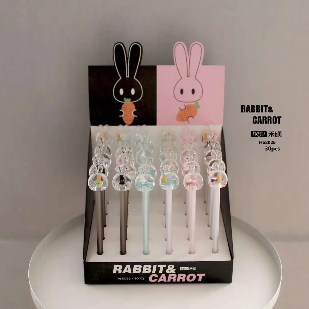 30pcs Gel Pens Cartoon Kawaii Rabbit black colored gel-inkpens for writing Cute stationery office school supplies 0.5mm
30pcs Gel Pens Cartoon Kawaii Rabbit black colored gel-inkpens for writing Cute stationery office school supplies 0.5mm