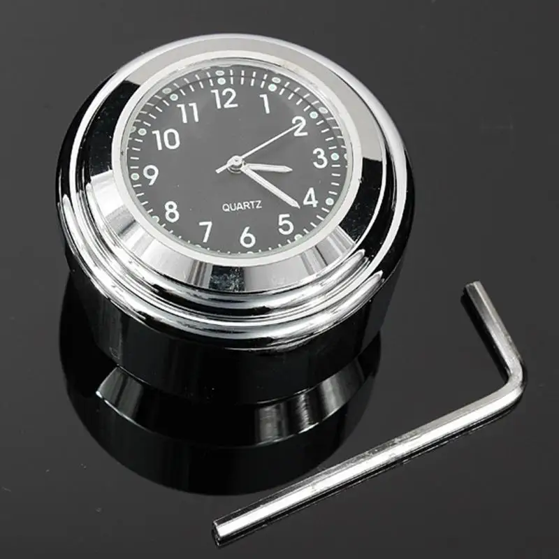 MOTORCYCLE HANDLEBAR BLACK CLOCK Waterproof 7/8 for Halley Motorcycle Bike Handlebar Mount Clock quartz Watch silver color #0928
MOTORCYCLE HANDLEBAR BLACK CLOCK Waterproof 7/8 for Halley Motorcycle Bike Handlebar Mount Clock quartz Watch silver color #0928