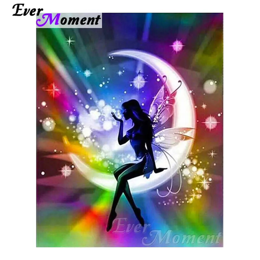 Ever Moment Diamond Painting Angle Moon Cartoon Rainbow Color Wing 5D DIY Mosaic Full Diamond Embroidery Wall Decoration S2F211
Ever Moment Diamond Painting Angle Moon Cartoon Rainbow Color Wing 5D DIY Mosaic Full Diamond Embroidery Wall Decoration S2F211