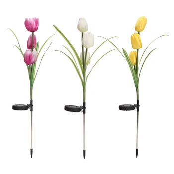 Stainless Steel Tulip Flower Solar Lamp Outdoor Solar Powered LED Light Yard Garden Path Landscape Lamp Outdoor Lighting 3 Color
Stainless Steel Tulip Flower Solar Lamp Outdoor Solar Powered LED Light Yard Garden Path Landscape Lamp Outdoor Lighting 3 Color