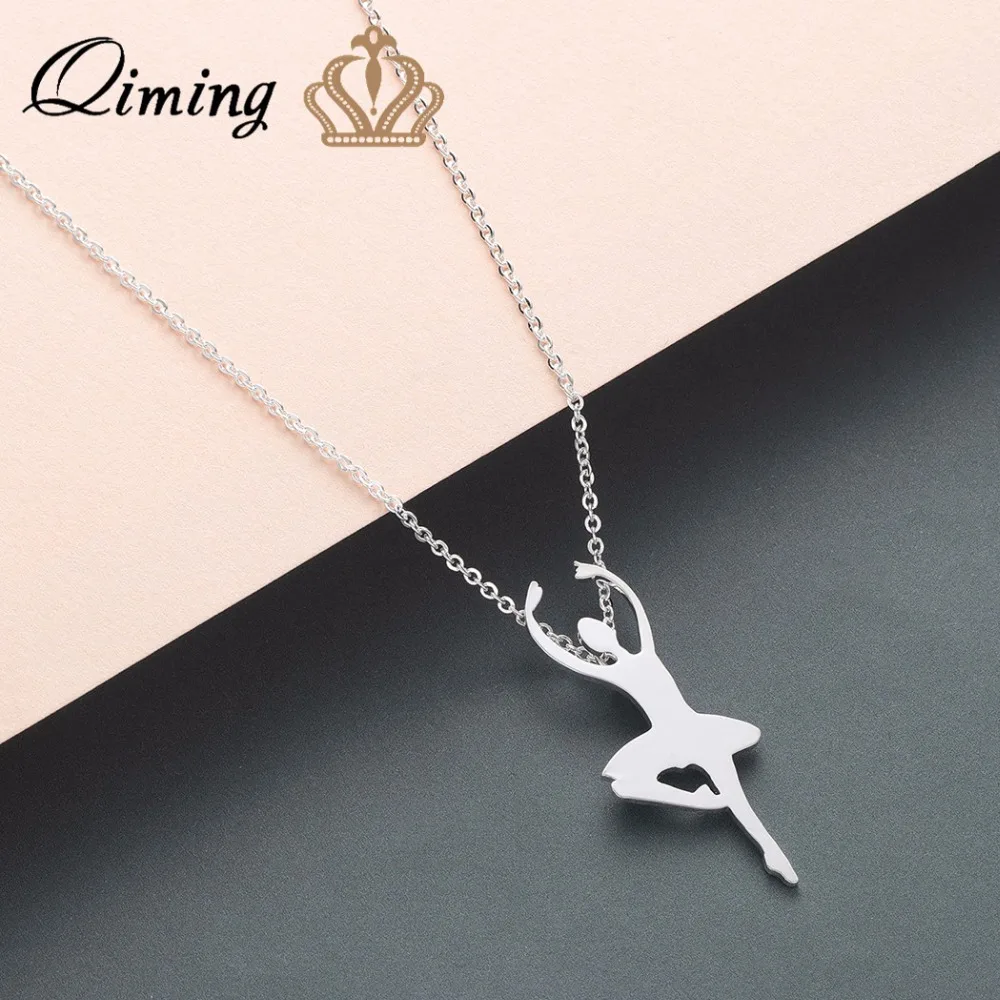 QIMING Elegant Ballerina Ballet Women's Necklace Korean Wedding Statement Jewelry Accessories Dance Dancer Girls Necklace
QIMING Elegant Ballerina Ballet Women's Necklace Korean Wedding Statement Jewelry Accessories Dance Dancer Girls Necklace