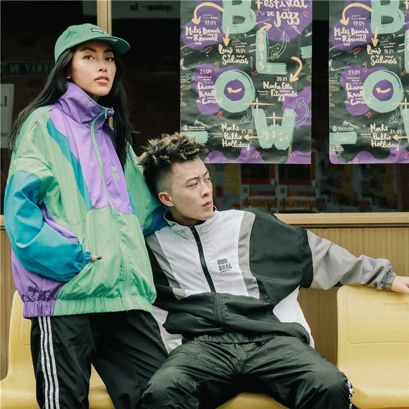 2019 Men Autumn New Color Block Patchwork Windbreaker Jackets Letter Printed Men/Women Hip Hop Loose Casual Track Coats
2019 Men Autumn New Color Block Patchwork Windbreaker Jackets Letter Printed Men/Women Hip Hop Loose Casual Track Coats