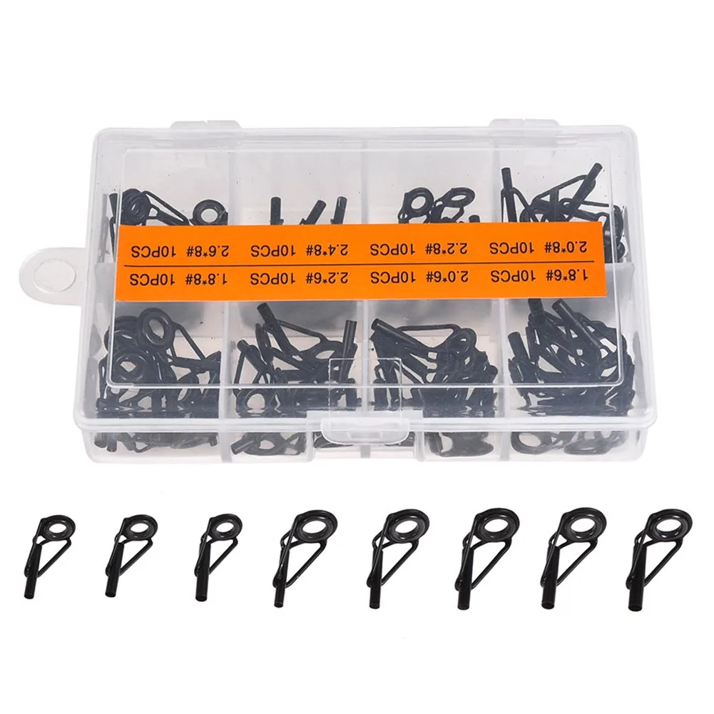 80 Pcs/Set Sea Fishing Rod Guide Rings Mixed Size Stainless Steel Ceramic Fish Pole Repair Tips Tool ALS88
80 Pcs/Set Sea Fishing Rod Guide Rings Mixed Size Stainless Steel Ceramic Fish Pole Repair Tips Tool ALS88
