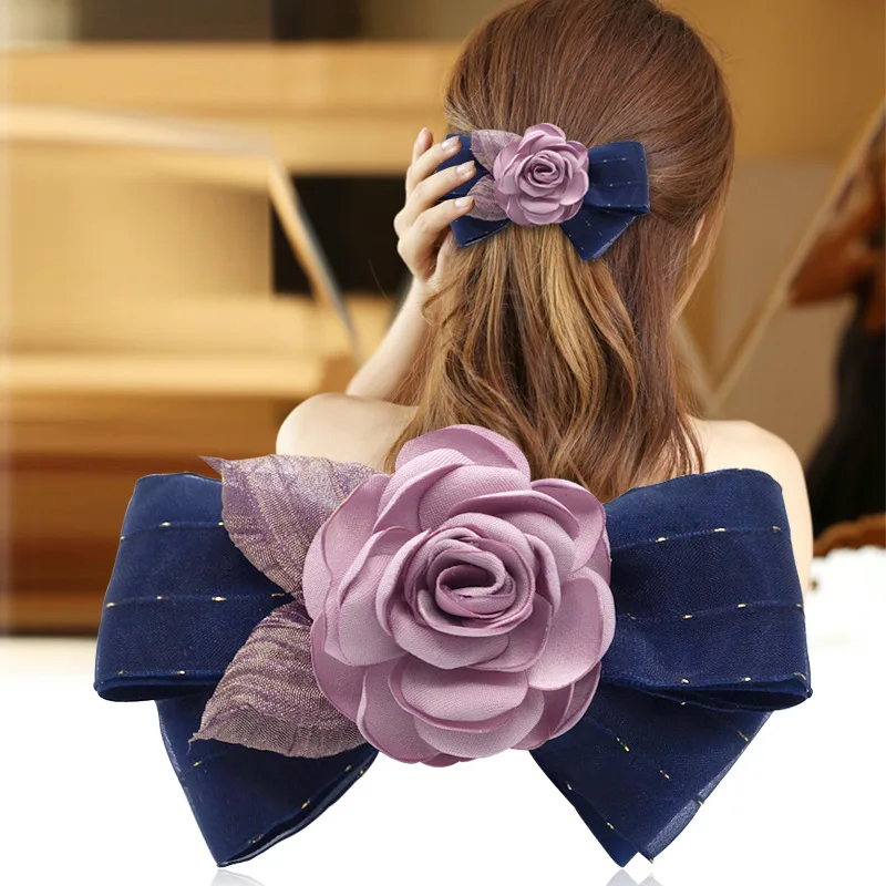 Simple Design Flower Headwear Red Polyester Floral Bowknot Barrettes Women Statement Ponytail Holder Hair Bow Female Accessories
Simple Design Flower Headwear Red Polyester Floral Bowknot Barrettes Women Statement Ponytail Holder Hair Bow Female Accessories