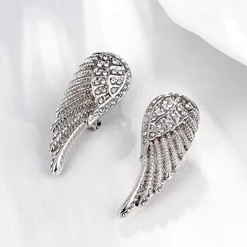 New Fashion Charm Women's Stud Earrings Jewelry Trendy Long Rhinestone Angel Wings Feather Crystal Earrings with Stone
New Fashion Charm Women's Stud Earrings Jewelry Trendy Long Rhinestone Angel Wings Feather Crystal Earrings with Stone