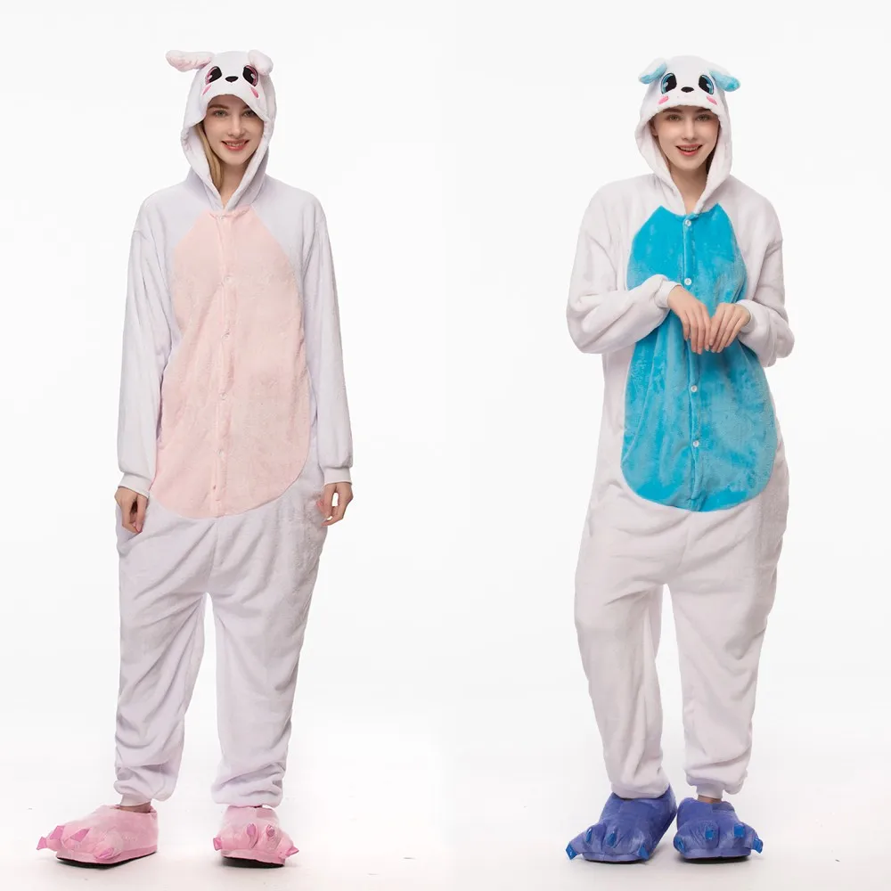 

Kigurumi Pajamas Adult Onesie Women Pyjamas Pijama Rabbit Animal Sleepwear Onepiece Winter Night Suits 2019