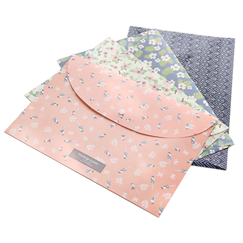 4 pcs/pkg Korean cute A4 document bag with folder button fresh floral color storage bag stationery
4 pcs/pkg Korean cute A4 document bag with folder button fresh floral color storage bag stationery