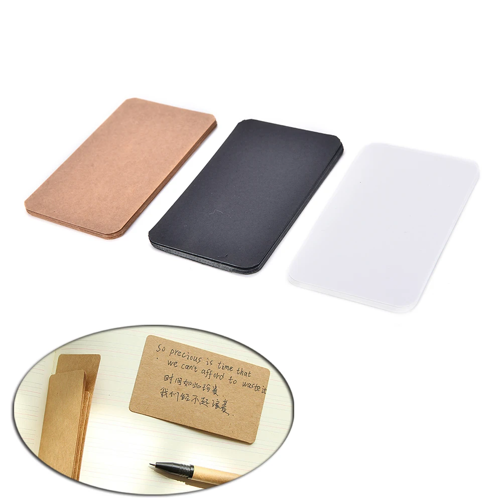 100pcs Diy Business Noted Blank Kraft Card Retro Style Paper Thick Black White Brown Paper Word Cards
100pcs Diy Business Noted Blank Kraft Card Retro Style Paper Thick Black White Brown Paper Word Cards