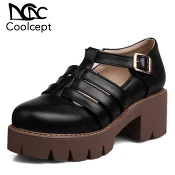 Coolcept Fashion Women Shoes Thick Bottom Buckle Thick Heels Women Pumps T-Strap Shoes Women Fashion Ladies Footwear Size 33-43
Coolcept Fashion Women Shoes Thick Bottom Buckle Thick Heels Women Pumps T-Strap Shoes Women Fashion Ladies Footwear Size 33-43