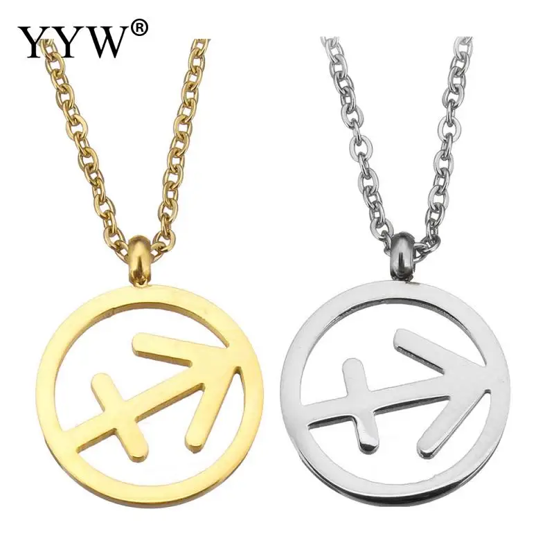 YYW Gold-color Stainless Steel Jewelry Pendant Necklace Women Men Constellation Sagittarius Zodiac Jewelry Chain Choker Necklace
YYW Gold-color Stainless Steel Jewelry Pendant Necklace Women Men Constellation Sagittarius Zodiac Jewelry Chain Choker Necklace