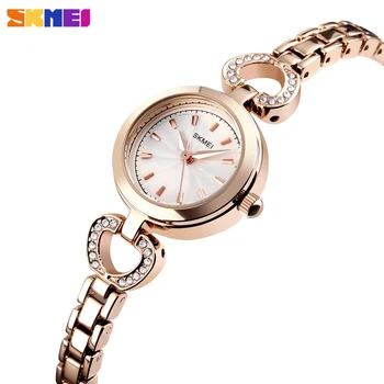 Brand SKMEI Women Quartz Watch Waterproof Stainless Steel Bracelet Fashion Ladies Casual Dress Wristwatches Simple Design Clock
Brand SKMEI Women Quartz Watch Waterproof Stainless Steel Bracelet Fashion Ladies Casual Dress Wristwatches Simple Design Clock