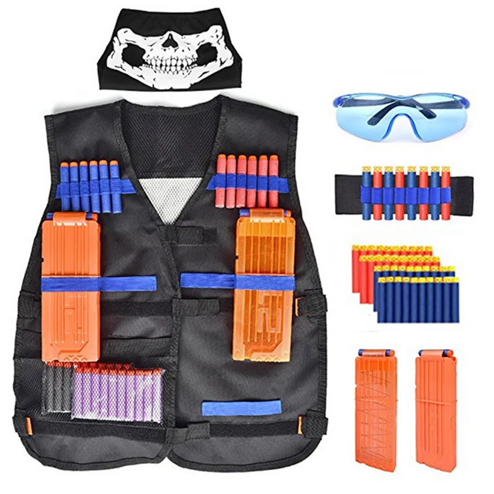 Children Kids Outdoor Game Tactical Vest Holder Kit Game Guns Toys for Nerf N-Strike Elite Series Bullets Gifts Toy
Children Kids Outdoor Game Tactical Vest Holder Kit Game Guns Toys for Nerf N-Strike Elite Series Bullets Gifts Toy