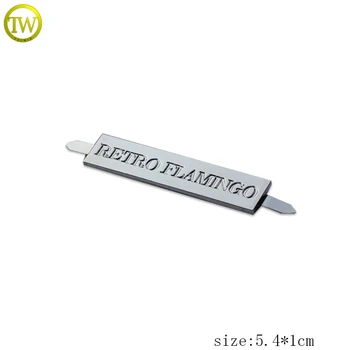 16 custom zinc alloy silver metal logo tag for bag label 
16 custom zinc alloy silver metal logo tag for bag label