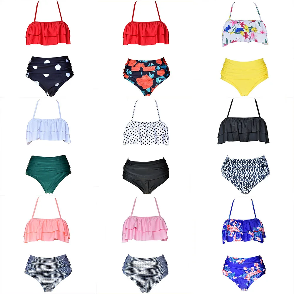 Swimwear Women Halter Bating Suit Beach Ruffle Bikinis 2019 Bandeau Swimsuit Sexy Push UP Bikini High Waist Maillot De Bain 2XL
Swimwear Women Halter Bating Suit Beach Ruffle Bikinis 2019 Bandeau Swimsuit Sexy Push UP Bikini High Waist Maillot De Bain 2XL