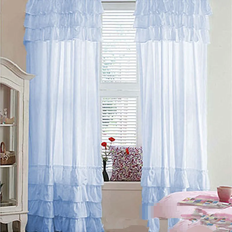 Ruffles cake layers rod pocket bed room curtain lotus leaf edge princess pink blue white gray curtain free shipping
Ruffles cake layers rod pocket bed room curtain lotus leaf edge princess pink blue white gray curtain free shipping