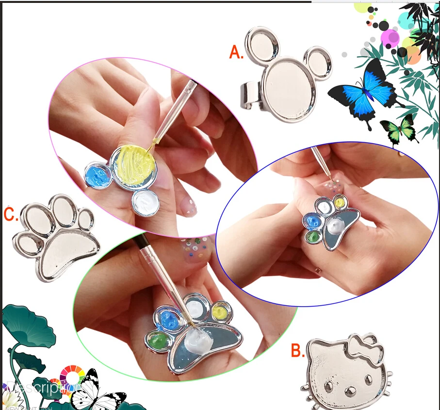 2017 Stainless Steel Nail Art Makeup Palette Set Finger Plate Paint Pallete Mini Ring Make Up Tool Kit Mix Cosmetics Pigments 2,
2017 Stainless Steel Nail Art Makeup Palette Set Finger Plate Paint Pallete Mini Ring Make Up Tool Kit Mix Cosmetics Pigments 2,