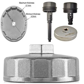 Chuang Qian 74mm 14 Flute Oil Filter Wrench Cap Housing Tool Socket Removal Tools For Toyota 4Runner/Avalon/Camry/Highlander
Chuang Qian 74mm 14 Flute Oil Filter Wrench Cap Housing Tool Socket Removal Tools For Toyota 4Runner/Avalon/Camry/Highlander