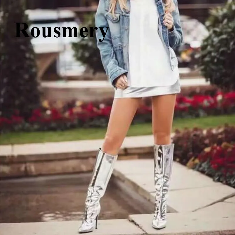 Classic Mirror PU Pointed Toe Thin High Heel Hottest Long Boots Wonter Fashion Genuine Leather Two Color Women Boots
Classic Mirror PU Pointed Toe Thin High Heel Hottest Long Boots Wonter Fashion Genuine Leather Two Color Women Boots