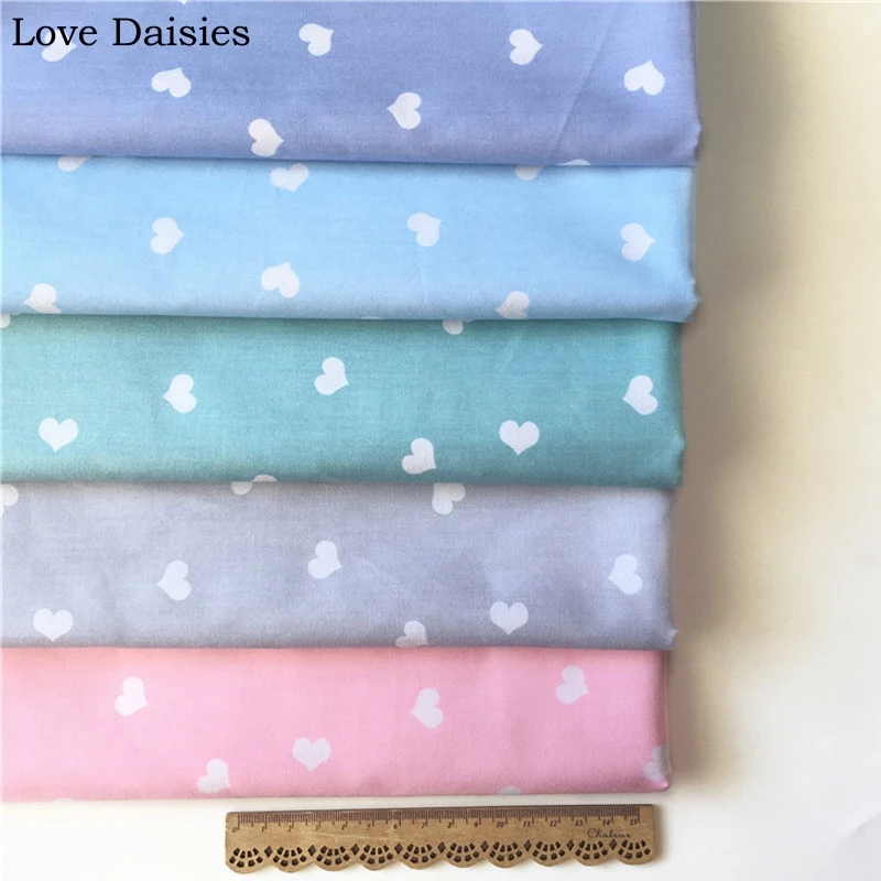 100% cotton twill cloth blue purple green grey pink heart shape fabric for DIY crib cushions apparel patchwork handwork decor
100% cotton twill cloth blue purple green grey pink heart shape fabric for DIY crib cushions apparel patchwork handwork decor