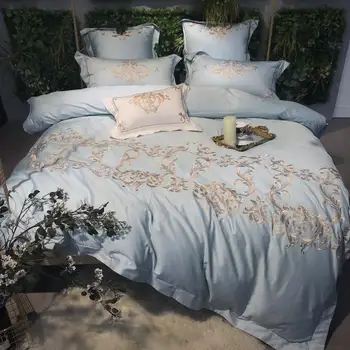 Queen king size 4/7Pcs Duvet Cover Bed sheet set Pillowcase Embroidery Luxury Bedding Set Egyptain Cotton Bed set parure de lit
Queen king size 4/7Pcs Duvet Cover Bed sheet set Pillowcase Embroidery Luxury Bedding Set Egyptain Cotton Bed set parure de lit