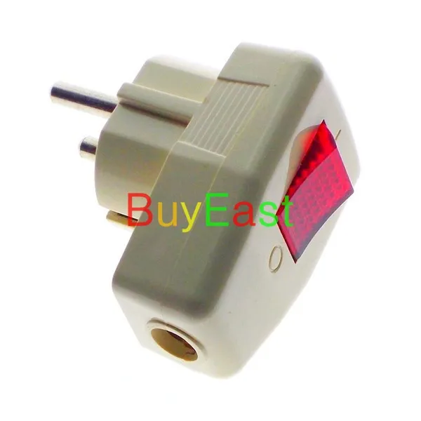 Lot 10 Schuko Germany Type F Rewireable Power Plug 250V 16 Amp W/ light Indicator Switch
Lot 10 Schuko Germany Type F Rewireable Power Plug 250V 16 Amp W/ light Indicator Switch