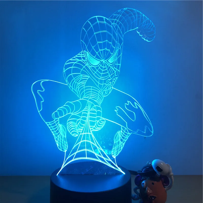 Super Hero 3D Lamp LED Night Light Spiderman Action Figure 7 Colors TouchTable Decoration Light Optical Illusion
Super Hero 3D Lamp LED Night Light Spiderman Action Figure 7 Colors TouchTable Decoration Light Optical Illusion