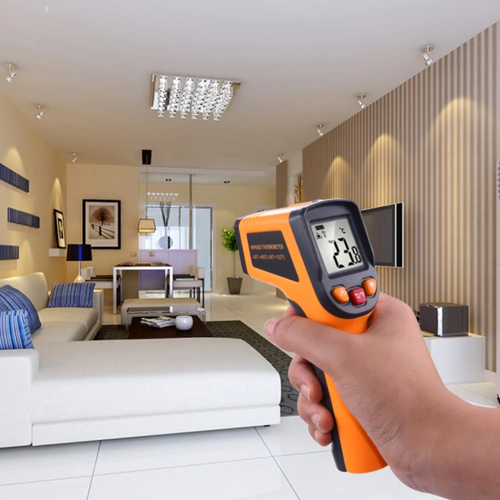 yieryi Thermometer Gun Non-Contact Laser LCD IR Infrared Temperature Thermometer Handheld thermal imager -50~400 Degree
yieryi Thermometer Gun Non-Contact Laser LCD IR Infrared Temperature Thermometer Handheld thermal imager -50~400 Degree