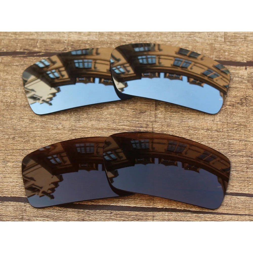 Vonxyz 2 Pairs Chrome Mirror & Bronze Brown Polycarbonate Replacement Lenses for-Oakley Gascan Frame
Vonxyz 2 Pairs Chrome Mirror & Bronze Brown Polycarbonate Replacement Lenses for-Oakley Gascan Frame