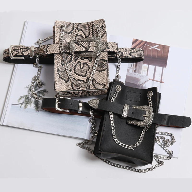 Fanny Pack Fashion Serpentine Waist Bag Women PU Leather Waist Pack Vintage Waist Belt Bags bucket Phone Pocket sac banane
Fanny Pack Fashion Serpentine Waist Bag Women PU Leather Waist Pack Vintage Waist Belt Bags bucket Phone Pocket sac banane